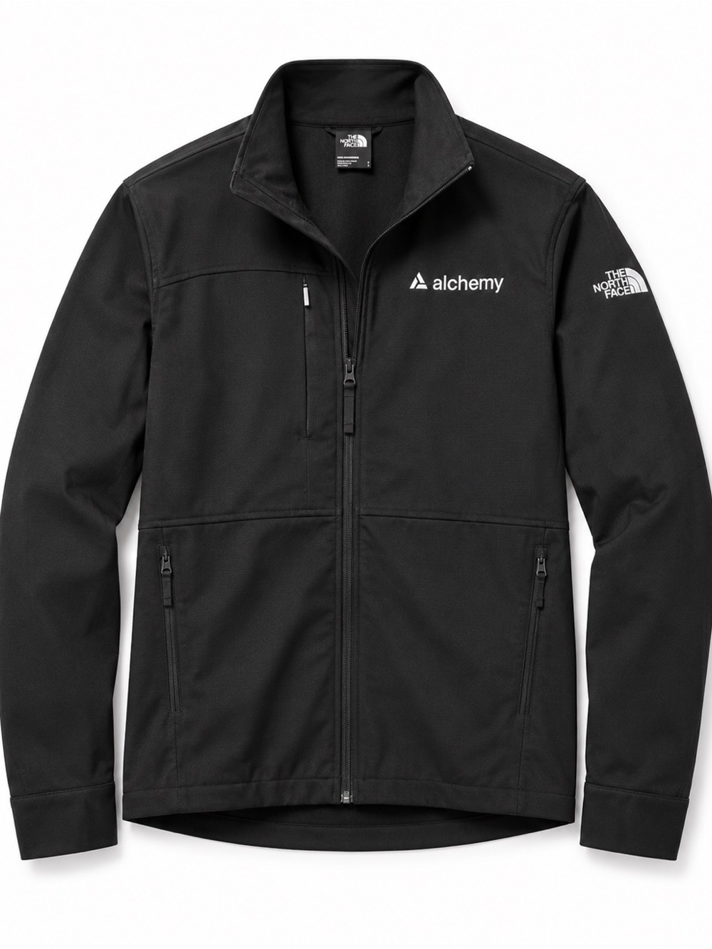 The North Face Size Small Castle Rock Soft Shell Jacket Alchemy Branded in Black